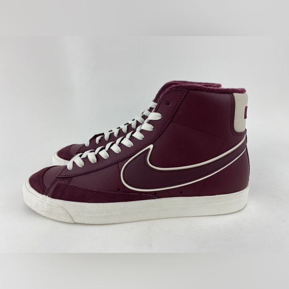 Nike Blazer Mid 77 Premium Night Maroon Men's Sneakers Shoes College DQ7672-600 - Picture 8 of 12